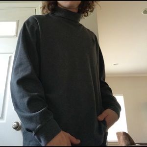 Croft and Barrow Turtle Neck Grey/Blue